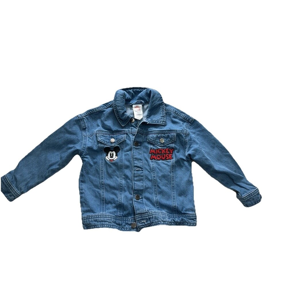 Disney Mickey Mouse Denim Jacket Trucker Girl Size 6 (0015)